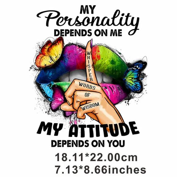 Fashion Graphic Print My Personality Depends on Me Design Trendy Canvas Tote Bag - Picture 4 of 6